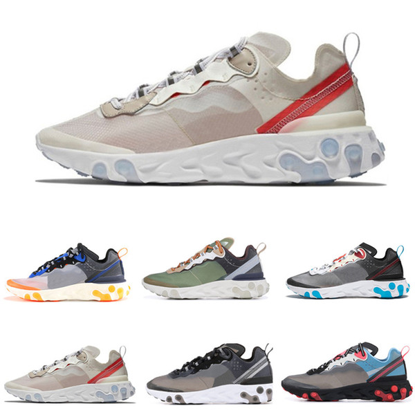 2019 Total Orange Epic React Element 87 Running Shoes For Women men Dark Grey Blue Chill Trainer 87s Sail Green Mist Sports Sneakers