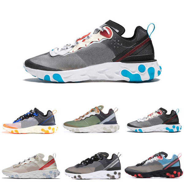 Epic React Element 87 running shoes for men women white black NEPTUNE GREEN blue mens trainer designer breathable sports sneakers size 36-45