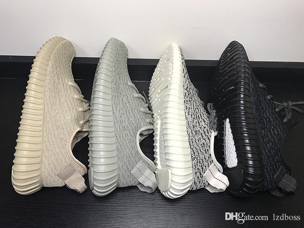 Original Quality 350 Shoes Pirate Black Moonrock Tan White Kanye West 350 V1 Casual Outdoor Light Running Shoes