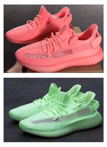 2019 NEW Glow In The Dark Static Sesame Butter v2 Semi Frozen Yellow Beluga 2.0 Orange Zebra Black Red Kanye West Running Shoes lzdboss