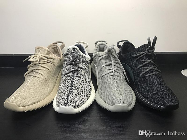 (with box) Original Quality Kanye West 350 V1 Shoes Pirate Black Moonrock Oxford Tan Turtle Dove Casual Outdoor Light Running Shoes