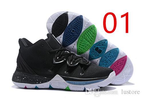 2019 news sale Kyrie 5 V Black Magic Multi-Color Confetti New Irving 5 Sport Sneakers Charms Irving Basketball Shoes Size us7-12 LZDBOSS