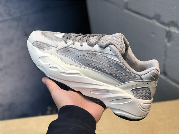 2019 Kanye 700 Wave Runner V2 Static Mauve Inertia Geode Running Shoes Men Women West 700s Designer Shoes Sport Sneakers