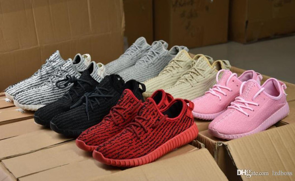 (with box) Original Quality Kanye West 350 Shoes Pirate Black Moonrock Oxford Tan White Casual Outdoor Light 350 V1 Running Shoes