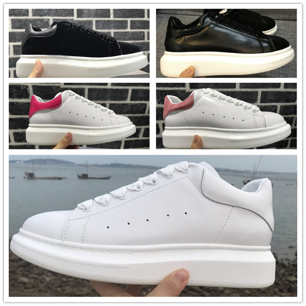 2019 New Designer Shoes Queen Brand Fashion Luxury Women Flats Party Shoes Mens Leather Casual Sports Sneakers 35-45