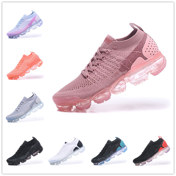 2018 Summer New Style Fly 2.0 Running Shoes For Men And Women Size 36-45 Black pink White blue With Box