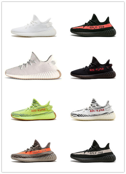 2019 Hot Cheap Wholesale Kanye West 350 V2 Men's Women's Casual Shoes Discount black Cheap Fashion Sport Shoes