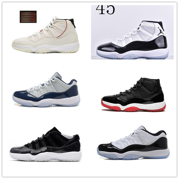 2019 11 Mens 11s Basketball Shoes New Concord 45 Platinum Tint Space Jam Gym Red Win Like 96 XI Designer Sneakers Men Sport Shoes zz002