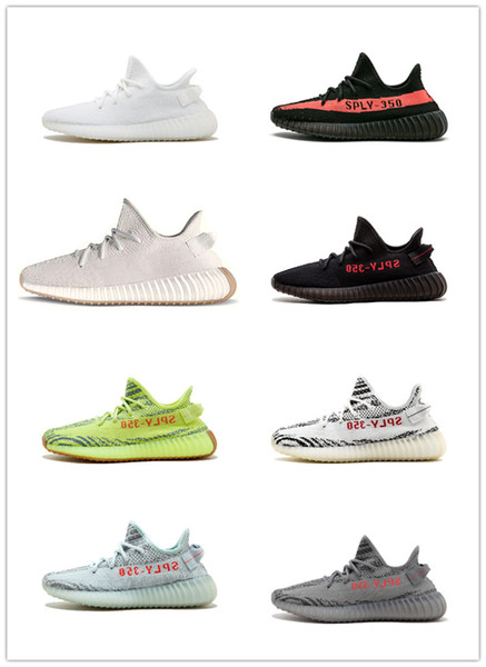 2019 Hot Cheap Wholesale Kanye West 350 V2 Men's Women's Casual Shoes Discount red blue Cheap Fashion Sport Runing Shoes