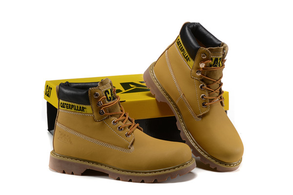 CAT Footwear 441009 Original mens women winter boots chestnut womens men designer boot Sports Leather outdoor casual shoes Waterproof Martin