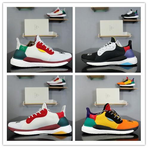 High Quality Human Race PW Pharrell x Solar Hu Glide ST Women Men Running Shoes black white Zebra Runner Sports Designer shoes Sneaker