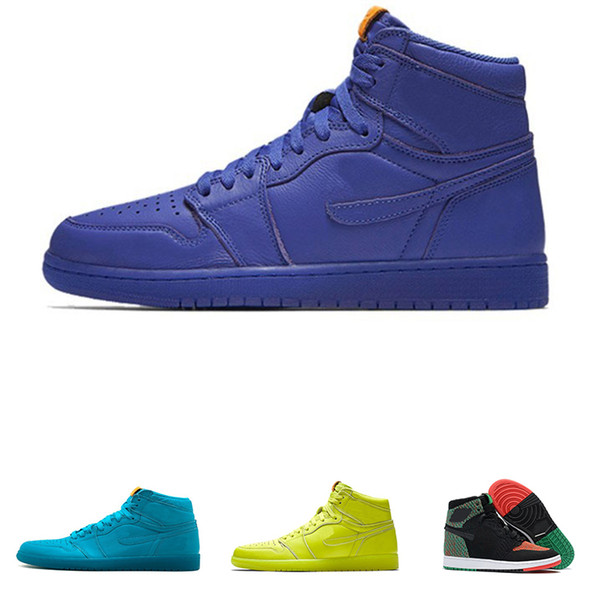 New 1 Gatorade Basketball Shoes Men Blue BHM OG G8RD Fly Line 1s I Mike UNC High Skateboard Sport Authentic Homme Shoe wholesale n003