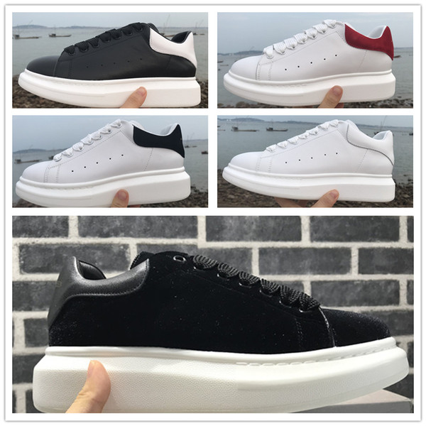Velvet Black white Mens Womens Queen Shoe Beautiful Platform Casual Sneakers Luxury Designers Shoes Leather Solid Colors Dress Shoe Sports