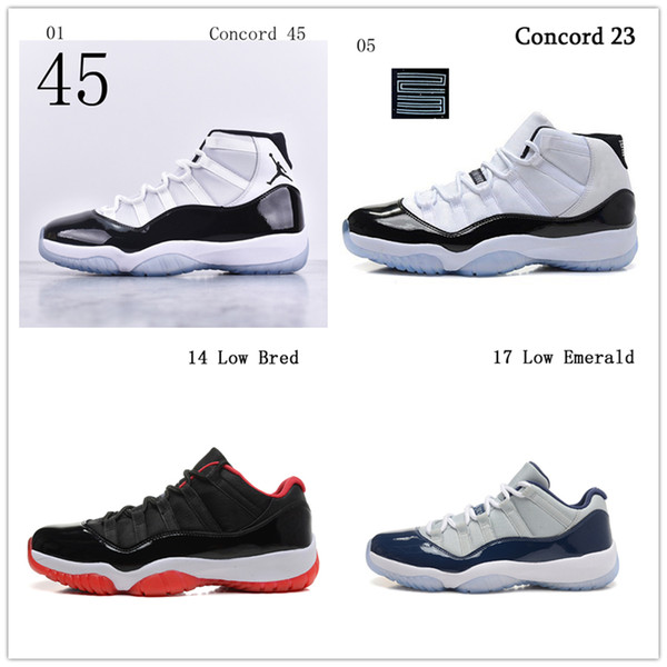 2019 11 Mens 11s Basketball Shoes New Concord 45 Platinum Tint Space Jam Gym Red Win Like 96 XI Designer Sneakers Men Sport Shoes zz010