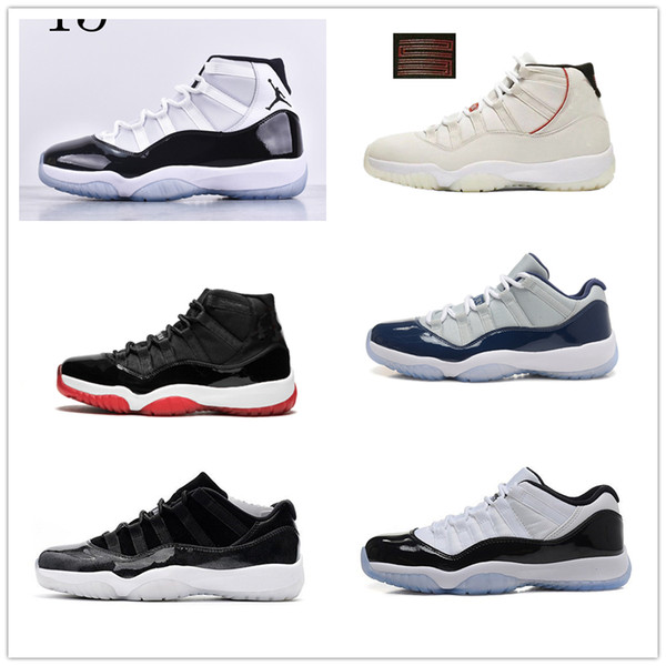 2019 11 Mens 11s Basketball Shoes New Concord 45 Platinum Tint Space Jam Gym Red Win Like 96 XI Designer Sneakers Men Sport Shoes zz003