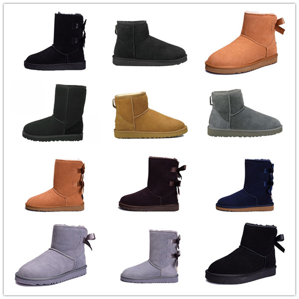 2019 New WGG Women's Australia Classic kneel Boots Ankle boots Black Brown Beige Grey chestnut navy blue Women girl boots Size US 5-10