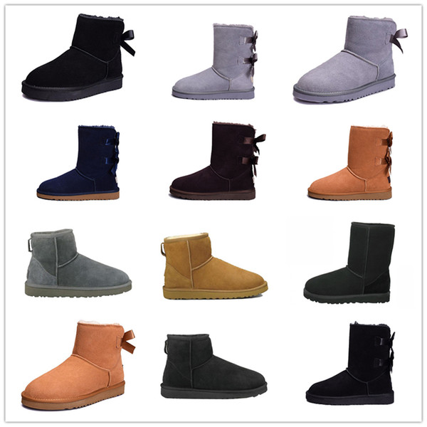 2019 New WGG Women's Australia Classic kneel Boots Ankle boots Black Pink Brown Grey chestnut navy blue Women girl boots Size US 5-10