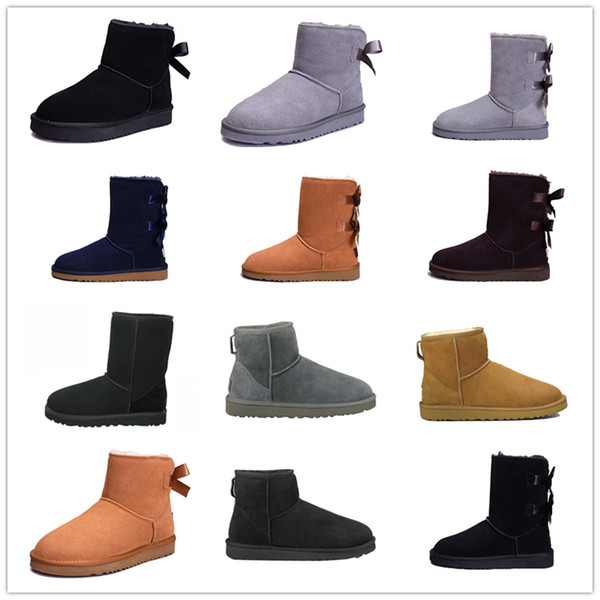 2019 New WGG Women's Australia Classic kneel Boots Ankle boots Black Pink Grey chestnut navy blue Women girl boots Size US 5-10
