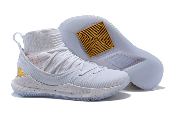 2019 NEW Currys 5 High Basketball Shoe 5s GOLD PACK Men Sneakers Pi Day Trainers Mens Sport Designer Shoes Runing Shoes