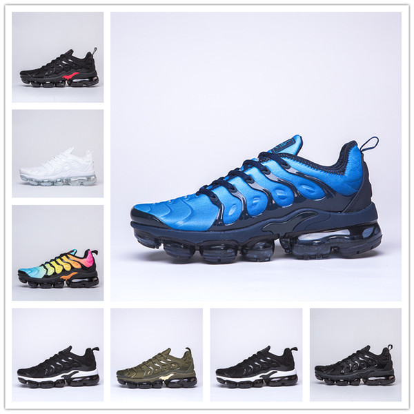 2019 Zebra TN Plus Shoes Men Shoes TRIPLE BLACK Black red Cool Grey For Casual Male Shoe Pack Triple Men&women Shoes 36-45