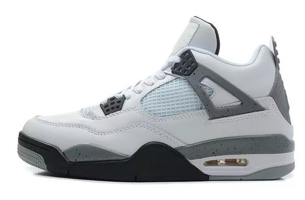 Cheap 4s mens basketball shoes sneakers Black Yellow White Cement Pure Money Bred Royalty Game Royal 4s Sports shoes US 7-13 z303