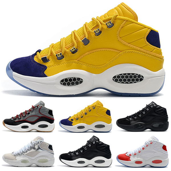 9 Colors New Arrival Men Sneakers Question Mid Allen Iverson Classic Basketball Shoe Good quality Zapatillas Designer Sneakers EUR 40-46
