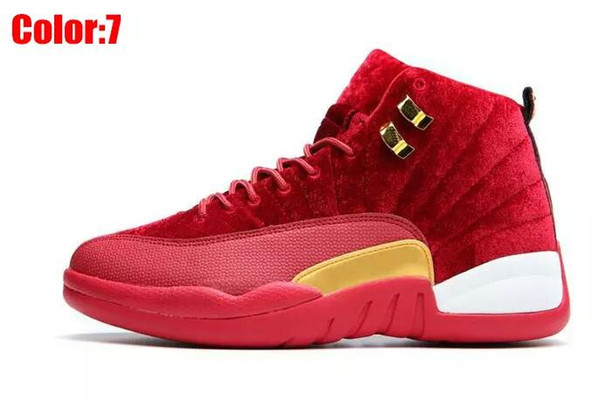 new High Quality cheap 12s mens basketball shoes sneakers OVO White Gym Red Dark Grey women Basketball Shoes Taxi Blue Suede Flu Game