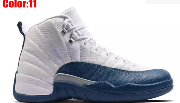 new 12s mens basketball shoes sneakers OVO White Gym Red Dark Grey women Basketball Shoes Taxi Blue Suede Flu Game shoes h001