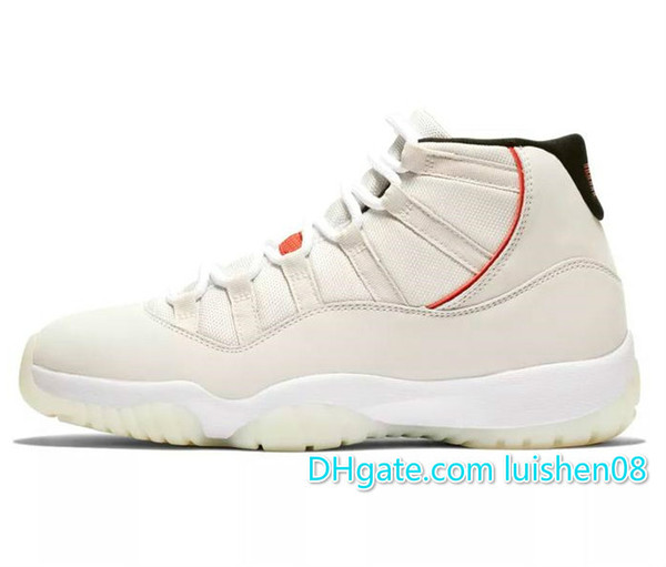 11 Mens 11s Basketball Shoe New Concord 45 Platinum Tint Space Gym Red Win Like 96 XI Designer Sneakers Men Sport Shoes c01