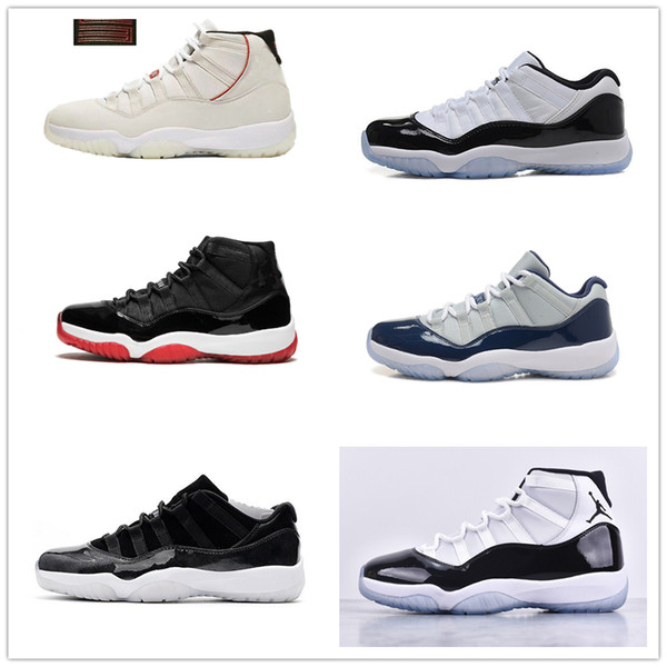 2019 11 Mens 11s Basketball Shoes New Concord 45 Platinum Tint Space Jam Gym Red Win Like 96 XI Designer Sneakers Men Sport Shoes zz001
