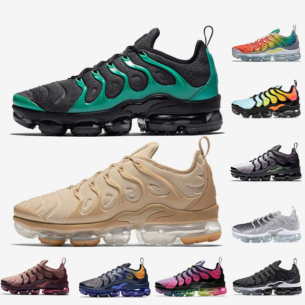 Cheap TN Plus shoes Men Women Running Shoes STRING Black Green Rainbow Silver Hyper Violet Volt Designer Trainers Sport Sneakers Size 36-45