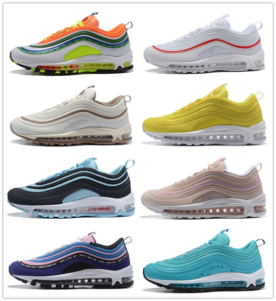 Yellow Steelers 97x UNDEFEATED OG UNDFTD Running shoe 97s SE Triple white black South Beach Persian Violet Men women sports Sneakers 36-46