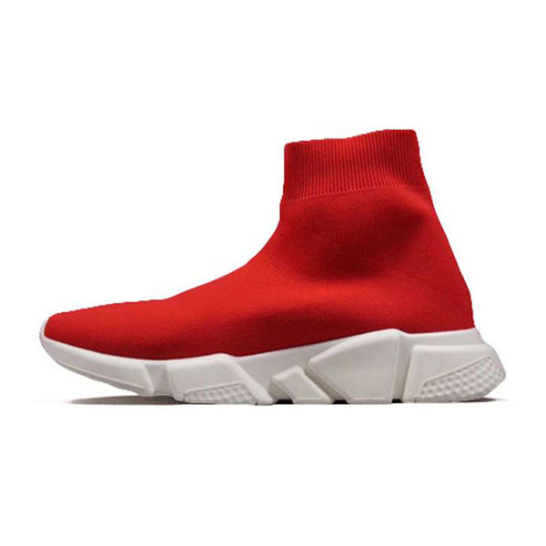 Mens Paris Designer Speed Trainer Stretch Knit Mid Black White Fashion Womens Sneakers Socks Shoes Men women Casual Running Shoes