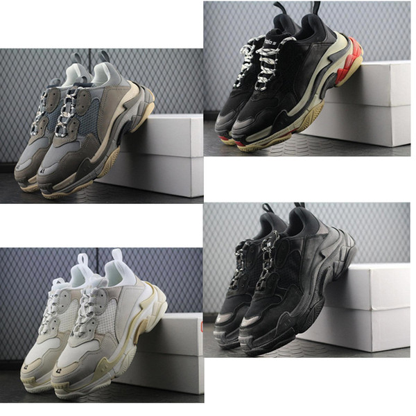 Newest - BL Triple S 17FW Sneakers for men women Running shoes Vintage Kanye West Old Grandpa Trainer Sneaker fashion shoe outdoor boots z01