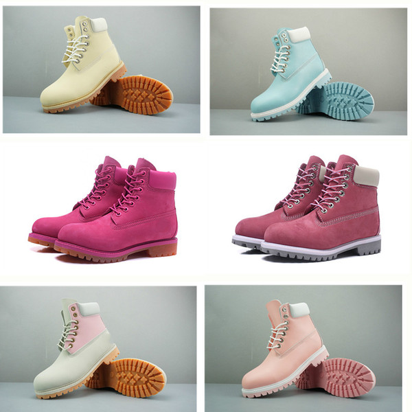 Original classic women Fashion winter boots chestnut womens designer matching sky blue rose red boot size 5.5-8 fast shipping