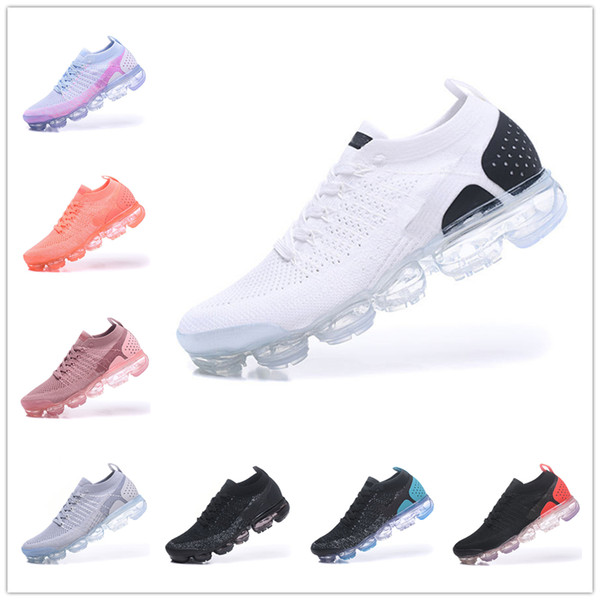 2018 Summer New Style Fly 2.0 Running Shoes For Men And Women Size 36-45 Black White Grey With Box