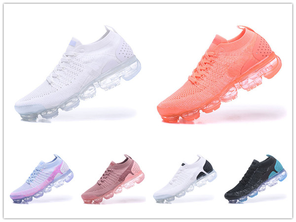 2018 Summer New Style Fly 2.0 Running Shoes For Men And Women Size 36-45 Black White Grey pink