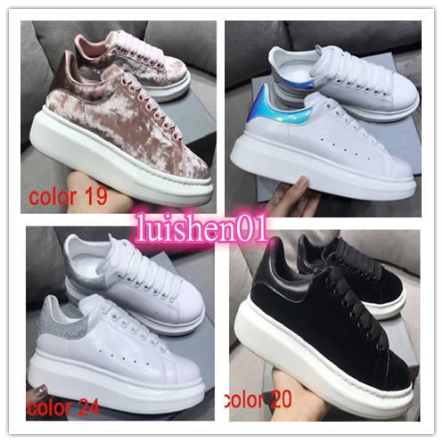 Designer Shoes trainers Reflective 3M white Leather Platform Sneakers Womens Mens Flat Casual Party Wedding Shoes Suede Sports Sneakers c08