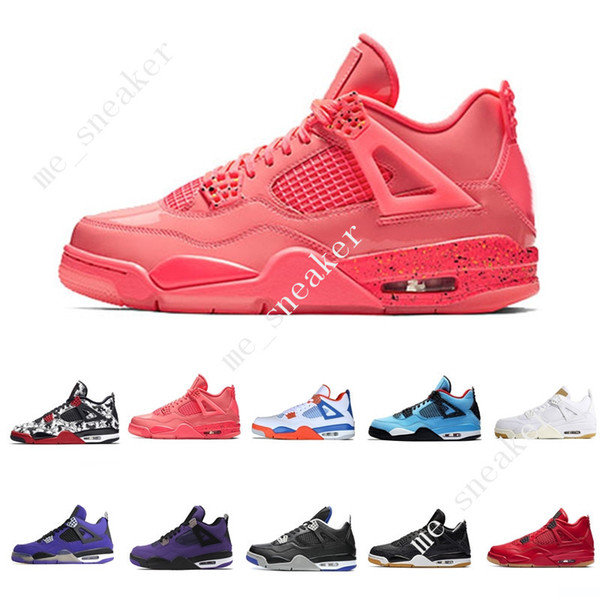 4 4s Tattoo Singles Day Mens Basketball Shoes Kaws Travis Scotts Raptors Bred White Cement Royalty men sports sneakers designer size 5.5-13