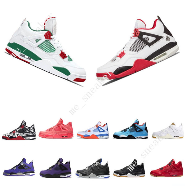 Newest Shoes 4 IV Eminem Basketball For Men Black Denim Undefeated Encore Blue Olive Green Mens Version Wholesale Size 41-47 US 8-13