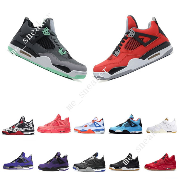 4 Tattoo Singles Day Travis Scotts Cactus Jack Raptors Mens Basketball Shoes 4s White Cement Fire Red men sports sneakers designer trainers