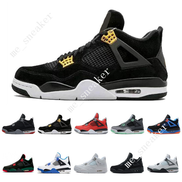 4 4s Travis Scotts Cactus Jack Mens Basketball Shoes Raptors Kaws Denim Eminem Pure Money Bred Royalty Dunk From Above men sports sneakers