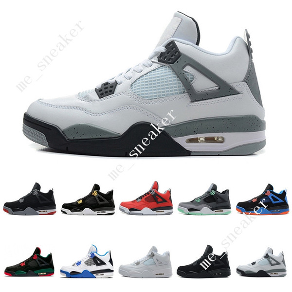 4 Tattoo Singles Day Travis Scotts Cactus Jack Raptors Mens Basketball Shoes 4s White Cement Hot Punc men sports sneakers designer trainers