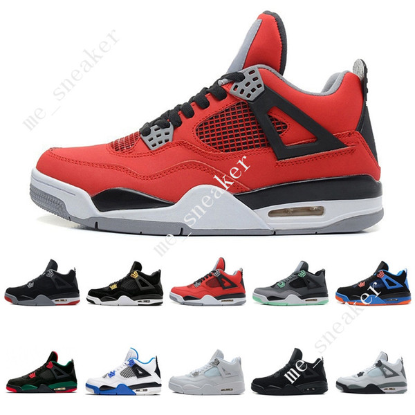 4 4s Travis Scotts Cactus Jack Mens Basketball Shoes Raptors Kaws Denim Eminem Pure Money Bred Royalty Black Cat Oreo men sports sneakers