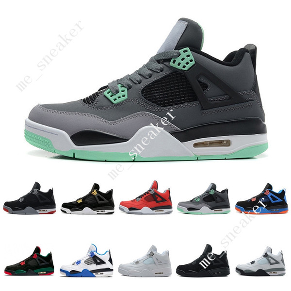 New 4 4s Travis Scotts Cactus Jack Mens Basketball Shoes Raptors Kaws Denim Eminem Pure Money Royalty Bred Oreo men sports sneakers designer