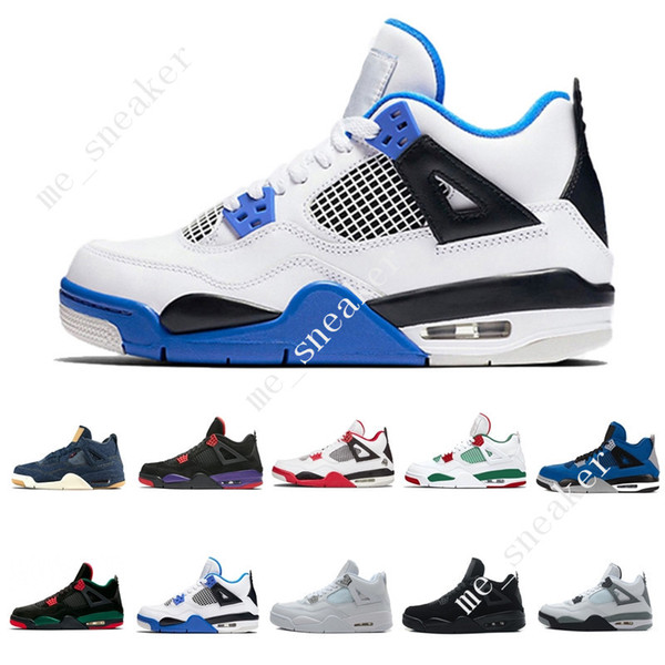 4 Tattoo Singles Day Travis Scotts Raptors Mens Basketball Shoes 4s White Cement Denim Blue Bred Kaws men sports sneakers designer trainers