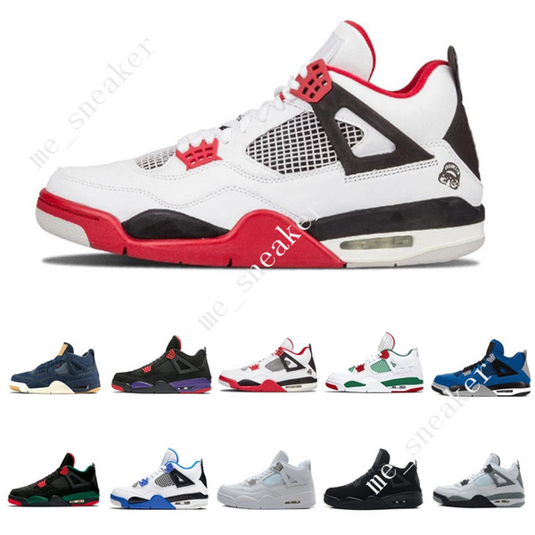 Cheap New 4 Tattoo Singles Day Travis Scotts Cactus Jack Raptors Mens Basketball Shoes 4s White Cement Royalty men sports sneakers designer