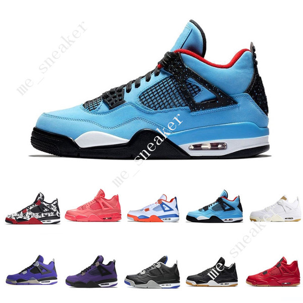 4 Tattoo Singles Day Travis Scotts Cactus Jack Raptors Mens Basketball Shoes 4s White Cement Eminem men sports sneakers designer trainers