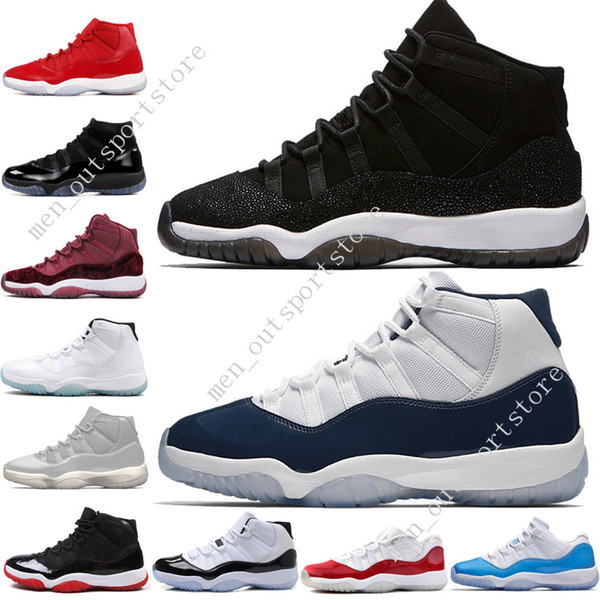 New 11 11s Cap and Gown Prom Night Mens Basketball Shoes Gym Red Bred PRM Heiress Barons Jam 45 Concord men Sports Sneakers outdoor designer