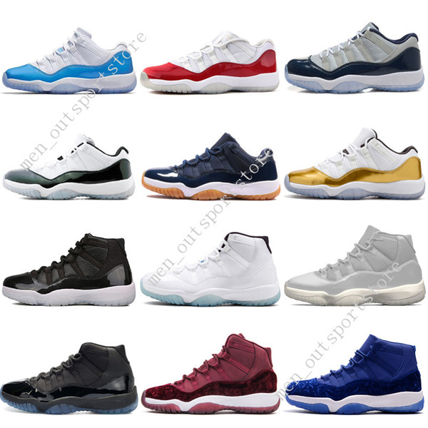 New 11 11s Cap and Gown Prom Night Mens Basketball Shoes Gym Red Bred PRM Heiress Barons Midnight Navy men Sports Sneakers outdoor designer